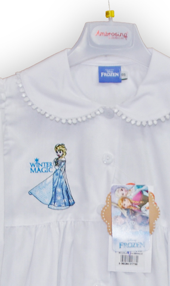 AMBROSINO Grembiule Bianco Classico E Bianco Ricamato Scuola Elementare Bambina Taglie Large Simpatico Omaggio Incluso Egidio (115, Dance