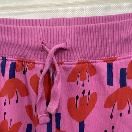 Hanna Andersson Girls Pink Floral Tie Waist Cuffed Cotton Sweatpants Girls 12 - Picture 6 of 12