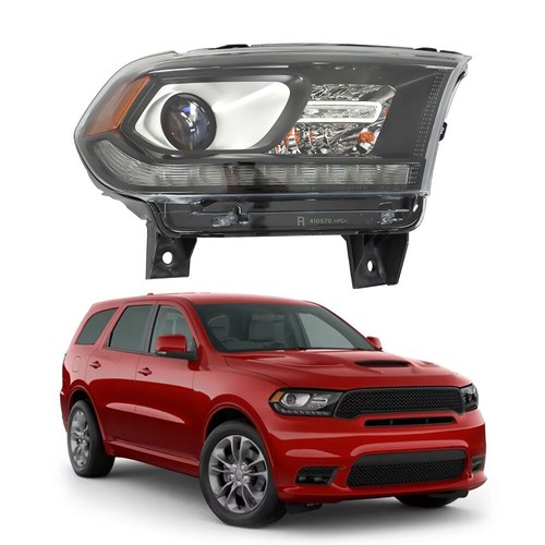 Labwork Passenger Headlight For 2016-2020 Dodge Durango Black Lamp Right Halogen - Picture 2 of 14
