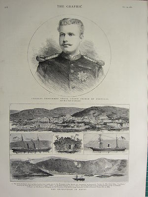 1883 Viktorianisch Aufdruck ~ Revolution IN Hayti La Patria Rebel Schiff Jacmel