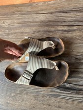 Haflinger Pansy Tan Brown 2 Strap Sandals Slide Women  s Sz 38 / US 7 N39