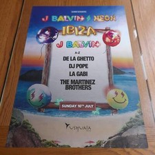 J BALVIN 10/07/22 @ USHUAIA IBIZA 2022 - IBIZA CLUB POSTERS - DJ REGGAETON MUSIC