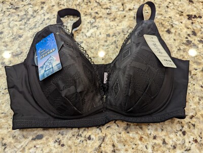 Sheree Women's Tactel Deep V Moulded Bra Black size 36A