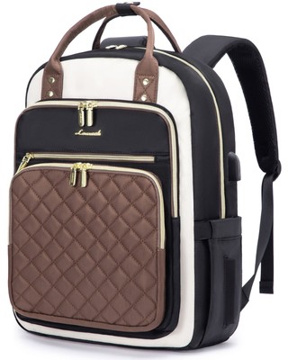 Women's Personalized Laptop Backpack, Tri-Color Travel, School, Commuter Bag
