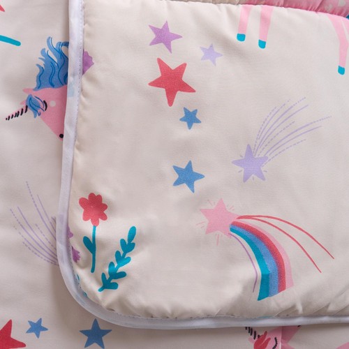 Coverless 10.5 Tog Unicorn Duvet Pillowcase Kids Single Quilt Travel Bedding Set - Picture 3 of 5
