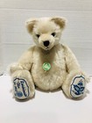 Vintage Hermann White Mohair Teddy Bear Growler With Tags Made in Germany 15 In