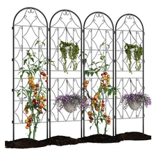 Garden Trellis for Climbing Plants 2/4PCS 87x20 Inch Metal Trellis Fence Outdoor