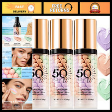 3PCS 3-in-1 Face Primer with SPF 50 Sunscreen...