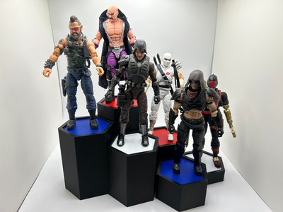 Action Figure Hexagon Stand 1:12 Scale 3D Print - Medium and Short Bundle!