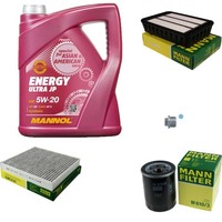 Mann Inspektionspaket 5L Mannol Energy Ultra JP 5W-20 FüR Mitsubishi ASX 2.0I