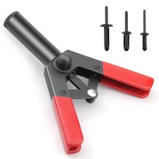 Rivet Gun Set with 3 Sizes Nylon Blind Rivets, 30 Pieces, Hand Riveter Suitab...