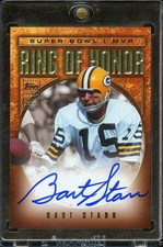 Bart Starr 2002 Topps Ring of Honor On Card Auto Autograph Green Bay Packers
