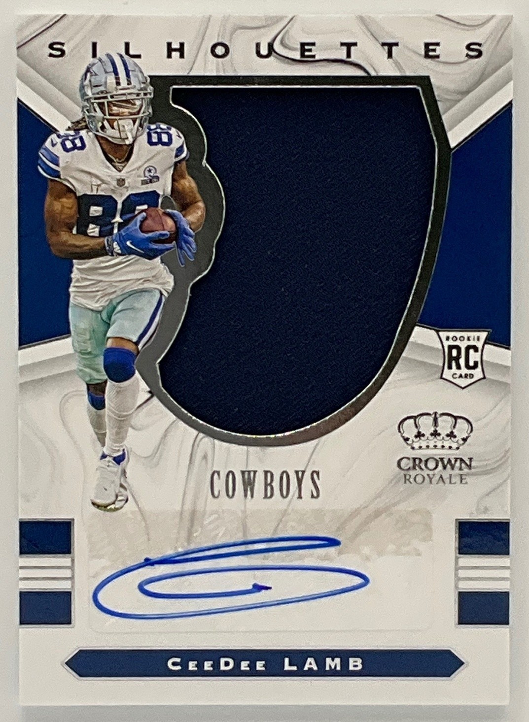 CeeDee Lamb Panini Chronicles Crown Royale Silhouette Memorabilia Autographs #CSACL Base