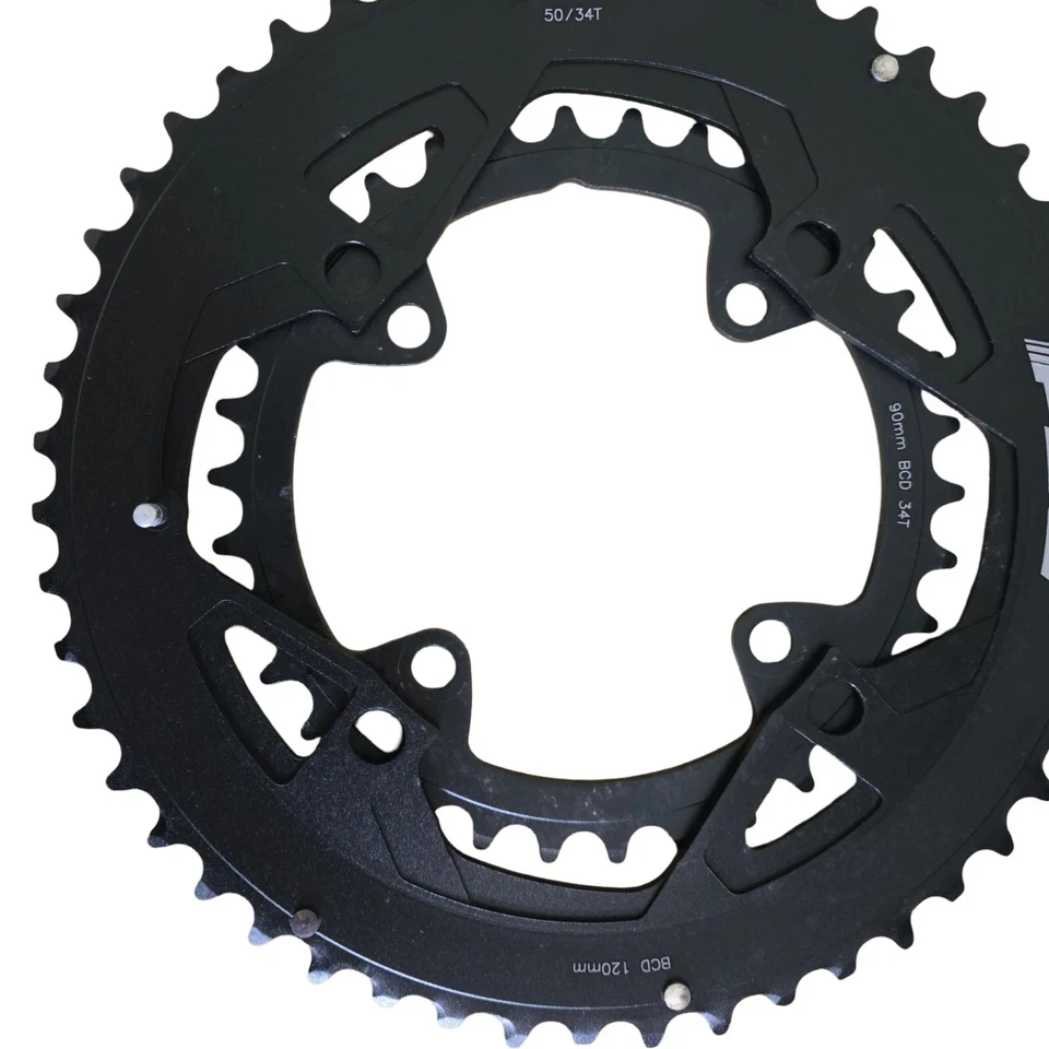 FSA Road bike Chainring Set 50T 34T Alloy 11 speed 120BCD 90BCD 4 Bolt - Image 4 of 4