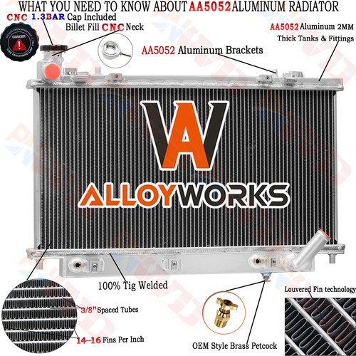 4 Row Radiator For 2008-2009 Pontiac G8 GT 6.0L 6.2L/ 2011 Chevy Caprice 6.0L AT