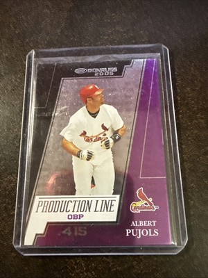 Donruss 2005 Production Line OBP Albert Pujols #PL-1 Serial Numbered /415 Cards