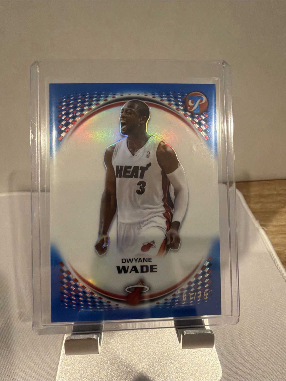 2025-26 Topps Pristine Dwyane Wade Blue Refractor /75 #102 Heat