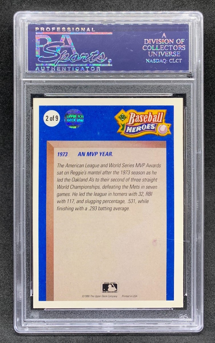 1990 Upper Deck REGGIE JACKSON 73 MVP Baseball Heroes #2 Authentic