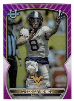 2022 Bowman University Chrome #77 Nicco Marchiol Pink Refractor - 1st Bowman