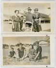 Vintage 1900's-1910's Snapshot Lot Family in Edwardian Bathing Costumes on Beach — photo 1