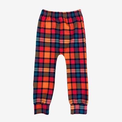 Fred and Noah Tartan Plaid Leggings Multicoloured Cotton Blend, 6-12 months