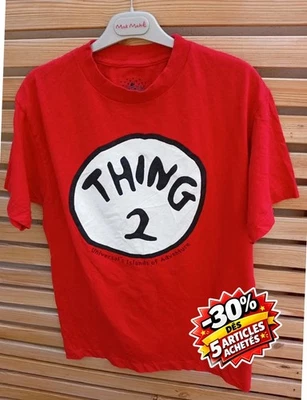 Tee-shirt Homme Rouge Taille M Universal Studios Thing 2 - Photo 1/3