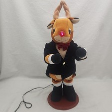 Figure Dancing Musical Rudolph Red Nosed Reindeer Animated W/ Box  Muti-adapter