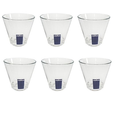 6x Lavazza Kaffee Glas Tumbler 0,25l Wasser Macchiato Espresso Becher Bar