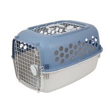 24 in Plastic Double Door Dog and Cat Kennel with Top Opening