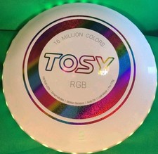 TOSY Flying Disc 16 Million Color 108 RGB LEDs Multi-Color White 10.5" Disc