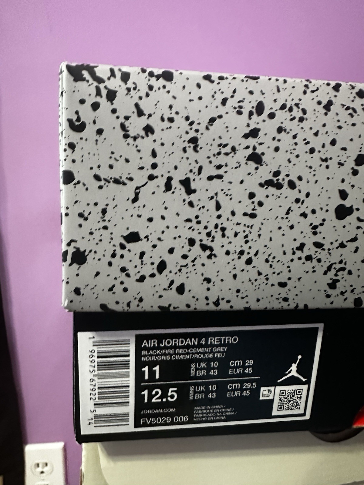 Nike Air Jordan 4 Men's Size 11 Retro Bred Reimagined 2024 thumbnail 7