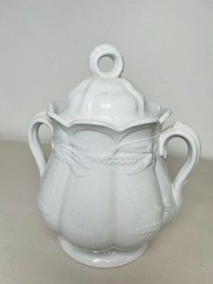 Antique E. Pearson Lidded Handled Ironstone Jar - Antique Ceramic
