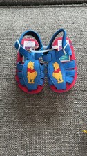 vintage winnie the pooh red and blue baby sandals