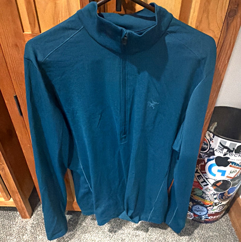 Arc'teryx Motus AR Men's 1/4 Zip Mock Neck Long Sleeve Shirt Forcefield Large