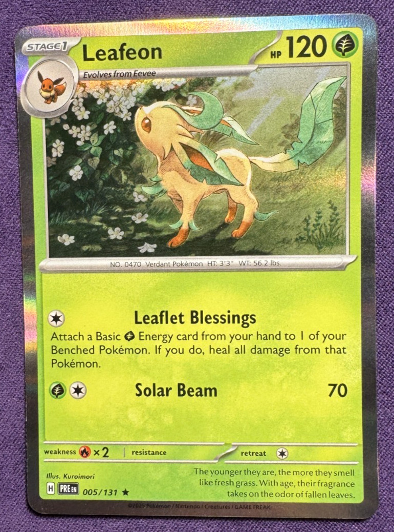 Leafeon 5/131 | Prismatic Evolutions | Holo Rare | Pokemon (NM/LP)