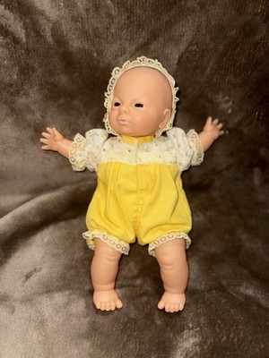 Vintage 1987 Eugene Baby Doll 10  Realistic Vinyl Cloth Body Yellow Outfit