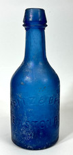 Seitz & Bros Easton PA Cobalt Blue Squat Soda Beer Antique Old Bottle Dug