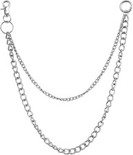 Pants Chain for Men Women Chain for Pants Pocket Jean Chains with Lobster Claw C