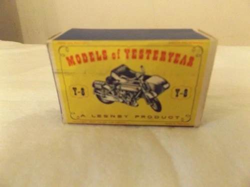 Matchbox Side Car Motorcycle Lesney 1914 Sunbeam Models of Yesteryear No. 8