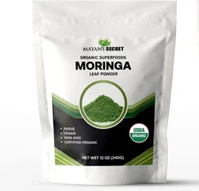 Mayan's Secret - Pure Moringa Powder Organic 12oz, 12 Ounce (Pack of 1) 