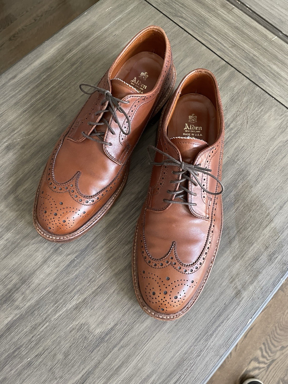 Alden 97641 Burnished Tan Calfskin Long Wing Blucher | Alden Model 