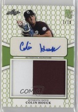 2022 Leaf Perfect Game National Showcase Emerald 1/10 Colin Houck Patch Auto nd3