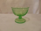 Federal Georgian Green LoveBirds Uranium Depression Glass Sherbert