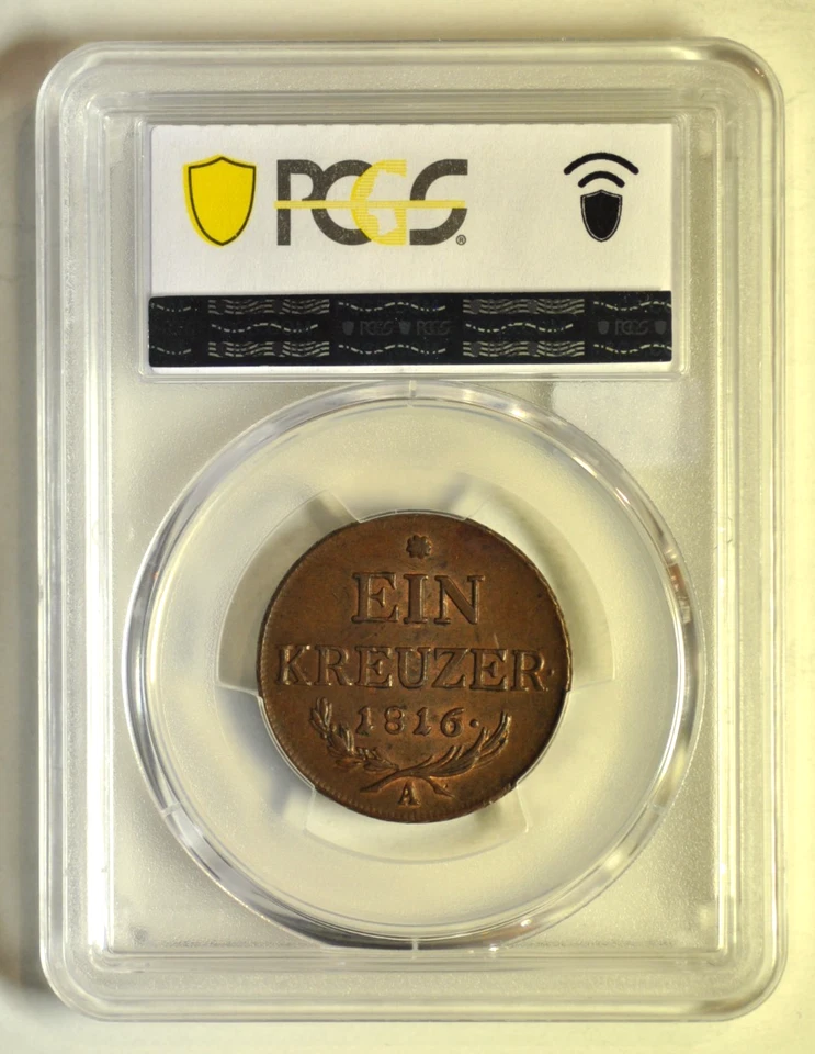mw24732 Austria  Kreuzer 1816-A  Franz II  PCGS MS62 BN  KM#2113 - Image 2 of 4