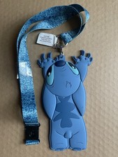 Disney Parks STITCH JUMBO ID Holder Lanyard NEW