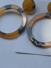 Gold & Silver Tone Round Dangle Drop Earrings...