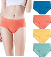 Women's Underwear 7-Pack Cotton Blend Panties Full Coverage Fast Shipping