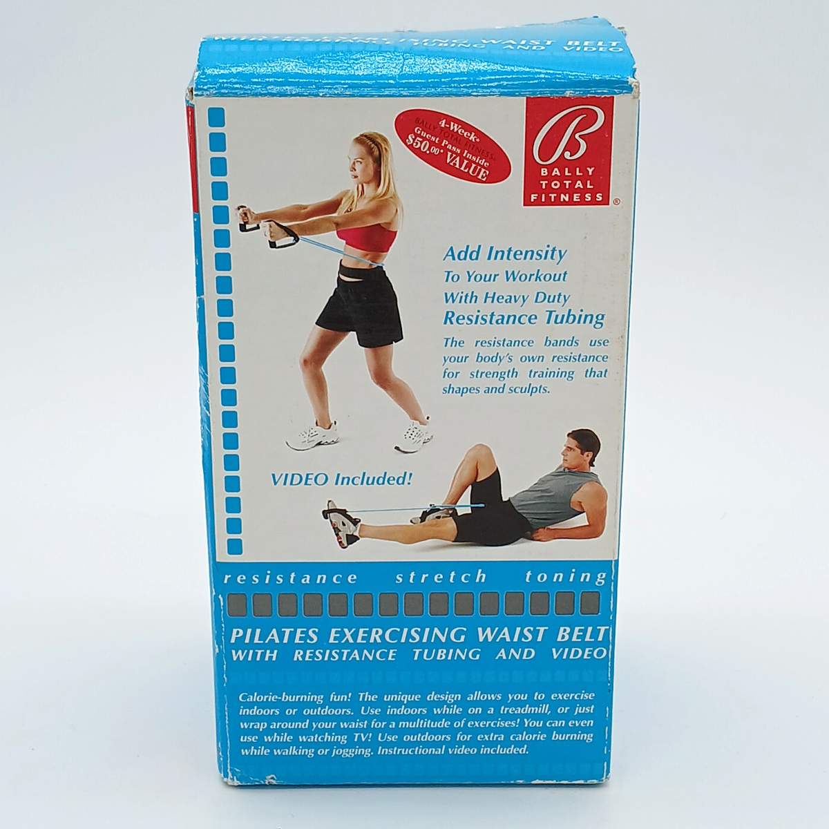 NOS Vintage Bally Total Fitness Pilates Exercising Waist Belt with Video  NEW