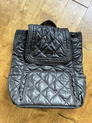 Vera Bradley Quilted Backpack Black Full Size Logo On Flap