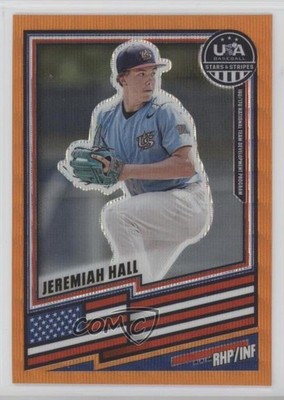 2026 Panini Stars & Stripes Prizm Orange Wave 33/75 Jeremiah Hall #41 0xr1